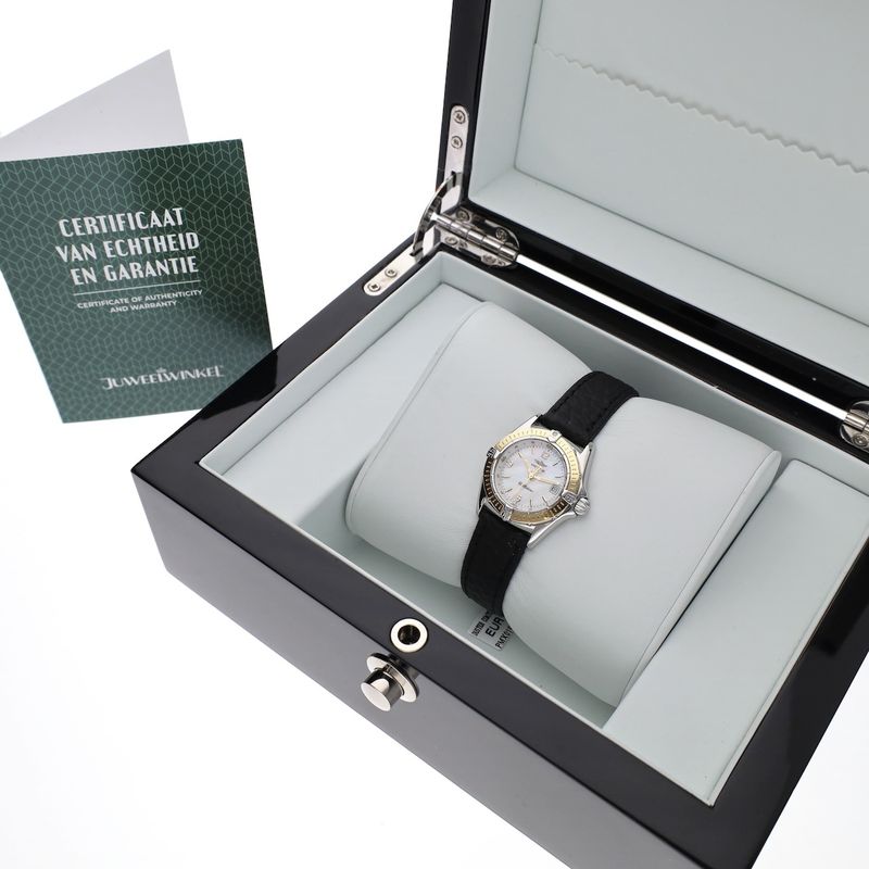 Image 2 of Breitling Callistino 'Mother of Pearl' D52045; 18k gold/steel women's watch