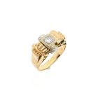 Image 1 of Vintage rose gold ring with diamond; 0.35 ct.