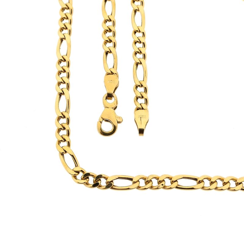 Image 1 of ASSOS Gold Figaro Necklace; 14 karat; 45 cm