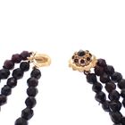 Image 4 of Vintage garnet bead necklace with gold ornamental clasp | 39 cm