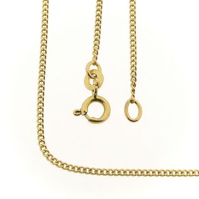 Image 1 of Gold gourmet link chain | 46 cm