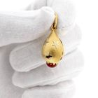 Image 10 of Two-tone gold pendant with stars and carnelian