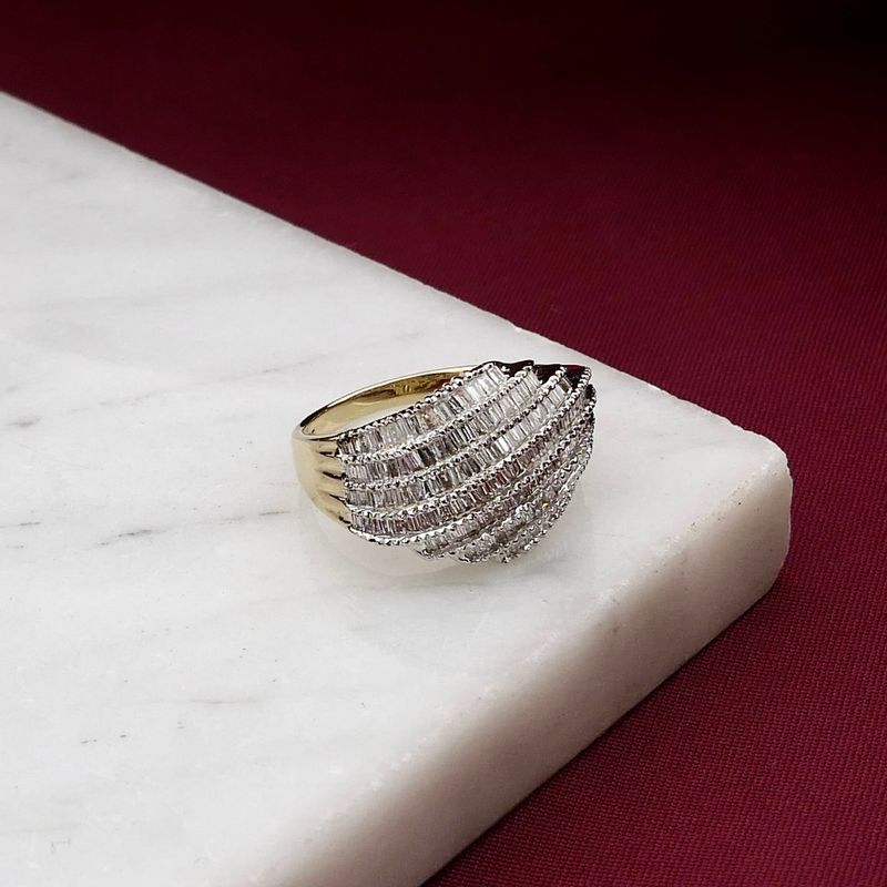 Image 2 of Gold ring with diamond; 1.30 ct.; 14K; size 18