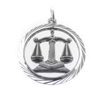 Image 3 of Silver zodiac sign pendant; Libra