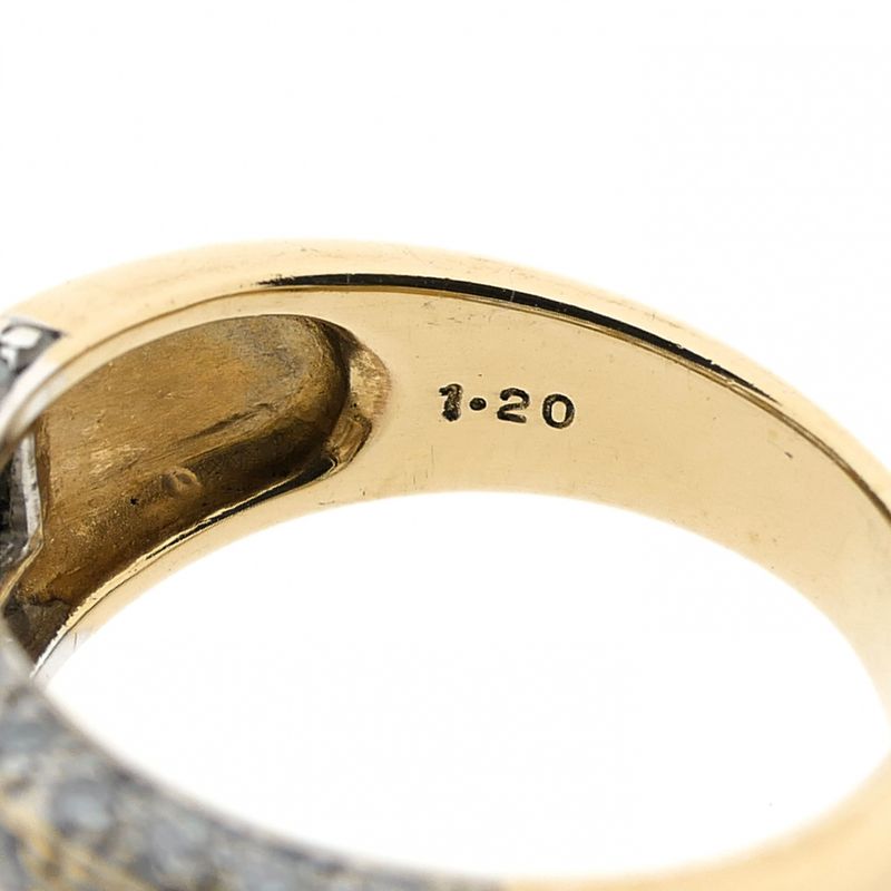 Image 7 of Gold ring with diamonds; 1.20 ct.