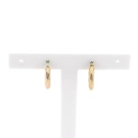 8 carat bicolor earrings; Ø 16.5 mm