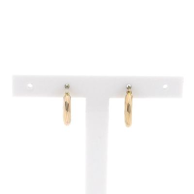 Image 1 of 8 carat bicolor earrings; Ø 16.5 mm