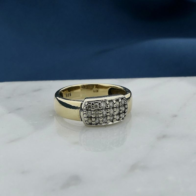 Image 7 of Two-tone gold fantasy ring with zirconia