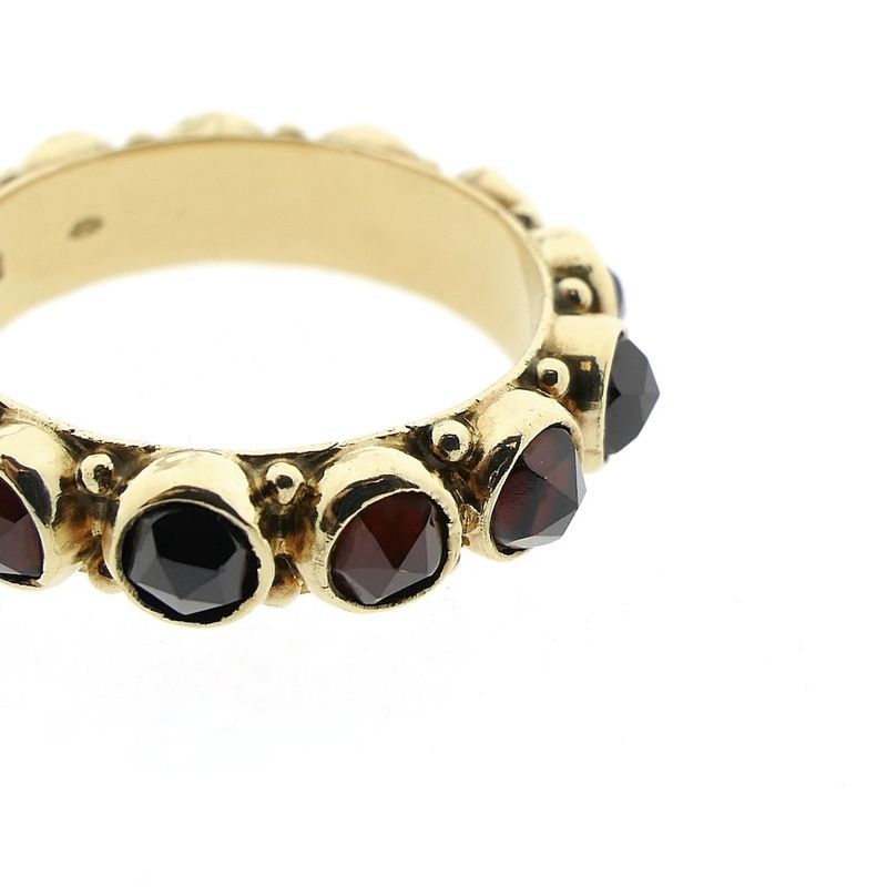 Image 6 of Gold alliance ring with garnet