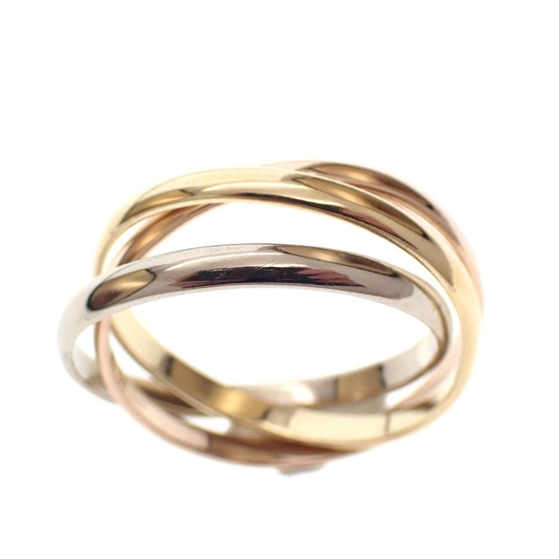 Image 2 of Tricolor gold trinity ring