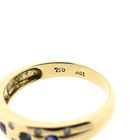 Image 8 of Gold ring with sapphire and diamond; 0.12 ct.