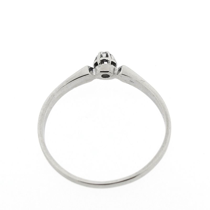 Image 7 of White gold solitaire ring with 0.02 ct diamond.