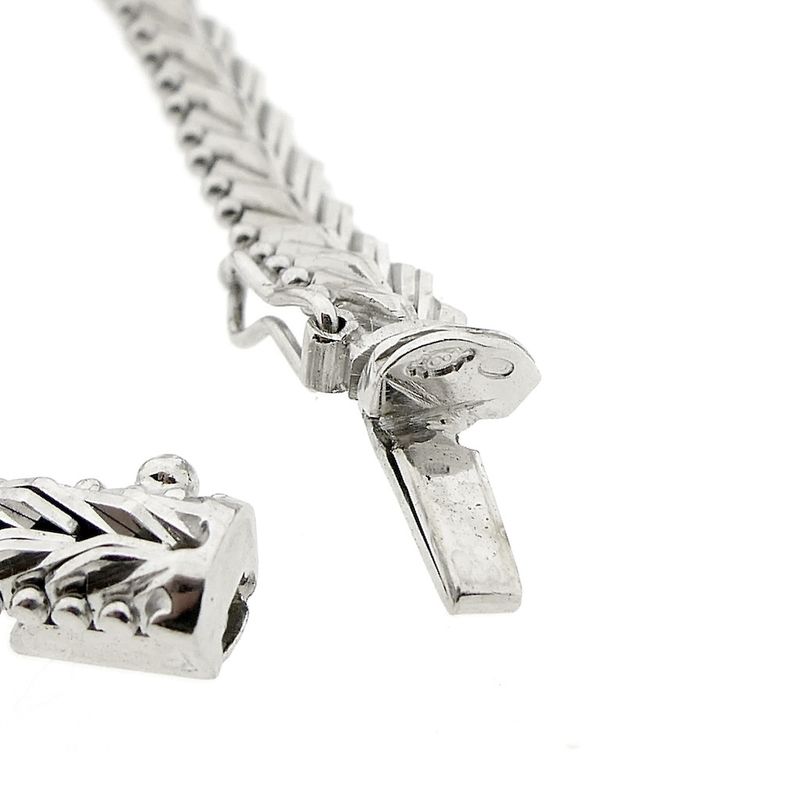 Image 6 of White gold necklace with diamonds 1.06 ct. | 43 mm