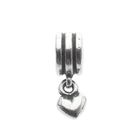 Image 3 of Pandora charm; Silver; Heart Dangle