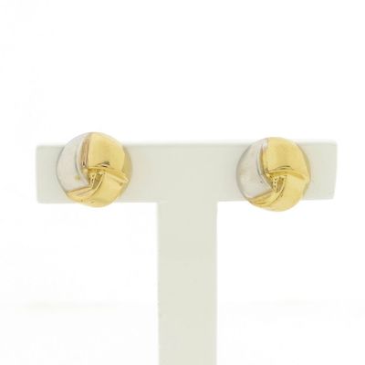 Image 1 of Two-tone gold stud earrings