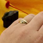 Image 4 of Gold ring with diamond; 0.01 ct.