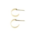 Image 9 of Gold semicircular stud earrings