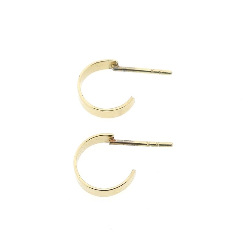 Image 9 of Gold semicircular stud earrings