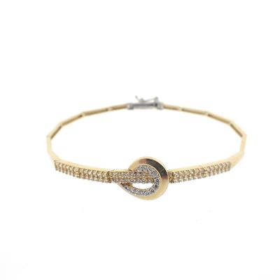 Image 1 of Gold bracelet with zirconia; Geçen | 19 cm