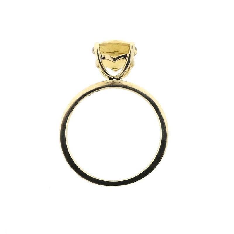 Image 8 of Gold solitaire ring with citrine