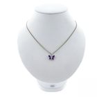 Image 4 of 18 carat white gold pendant with amethyst; Butterfly