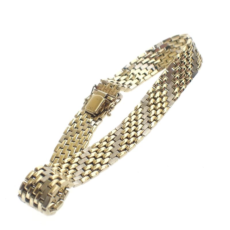Image 4 of Two-tone gold panther link bracelet