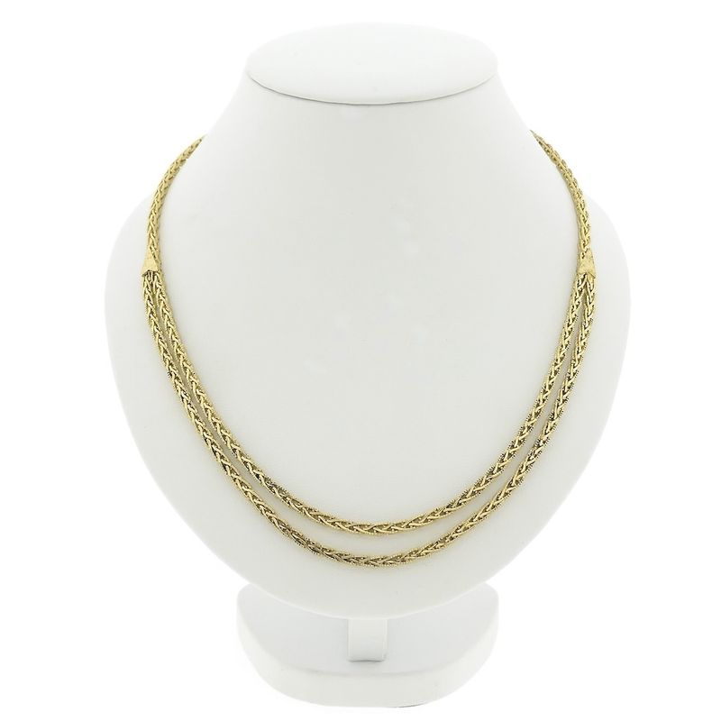 Image 2 of Gold foxtail link necklace