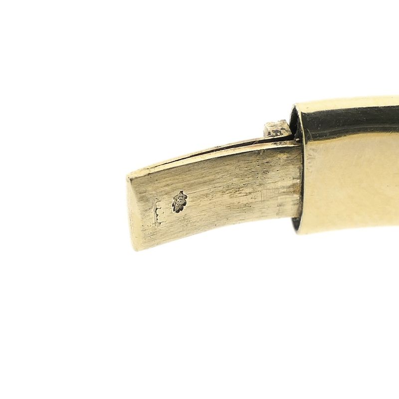 Image 5 of Gold wide slave bracelet; Size M