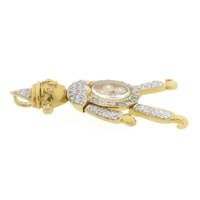 Image 5 of 18K Gold Happy Clown Pendant with 0.50 ct. Diamond