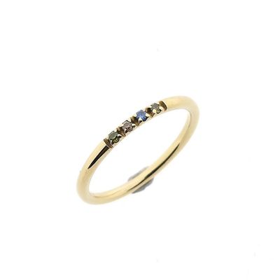 Image 1 of Gold Ring with Colored Zirconia