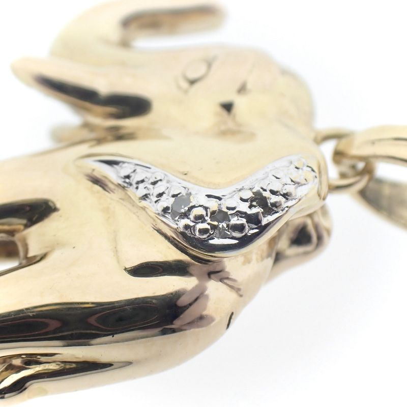Image 3 of Gold pendant of an elephant with diamond 0.01 ct.