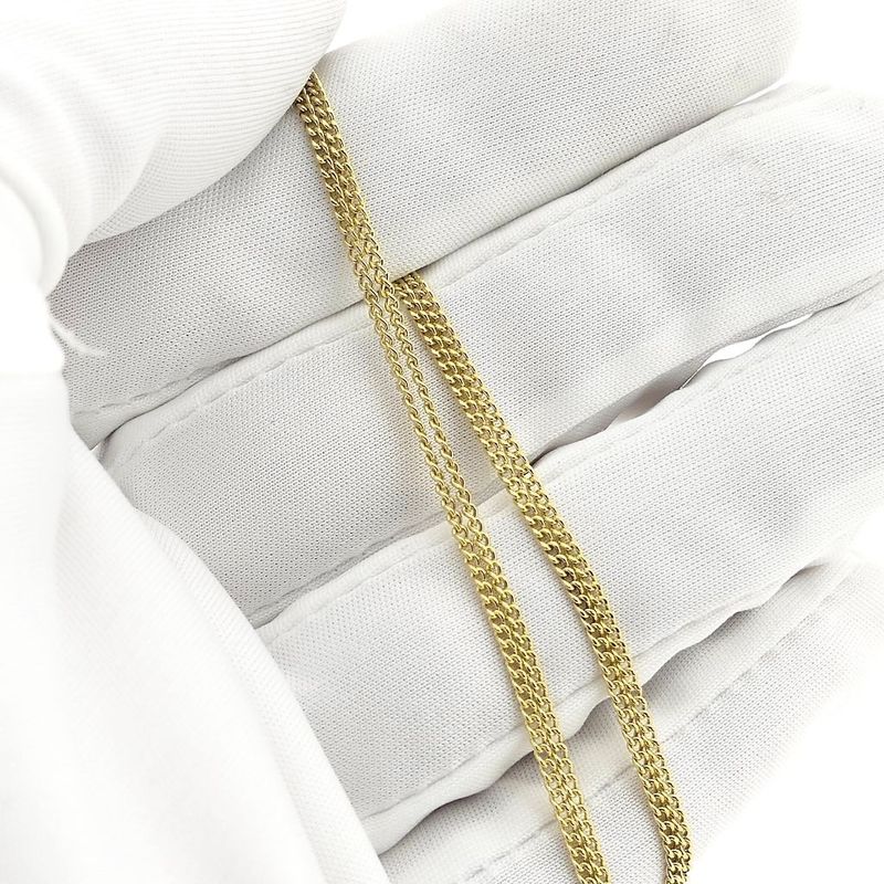 Image 6 of Long gold gourmet link necklace