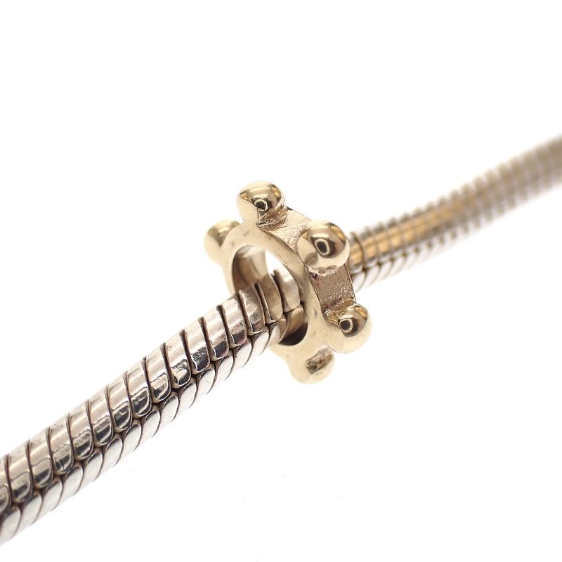 Image 2 of Pandora spacer; Gold; Dots