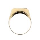 Image 5 of 8K Large Men's Signet Ring | Onyx and Zirconia