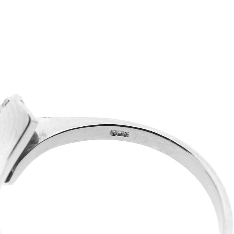 Image 8 of White gold ring with diamond | 0.03 ct.