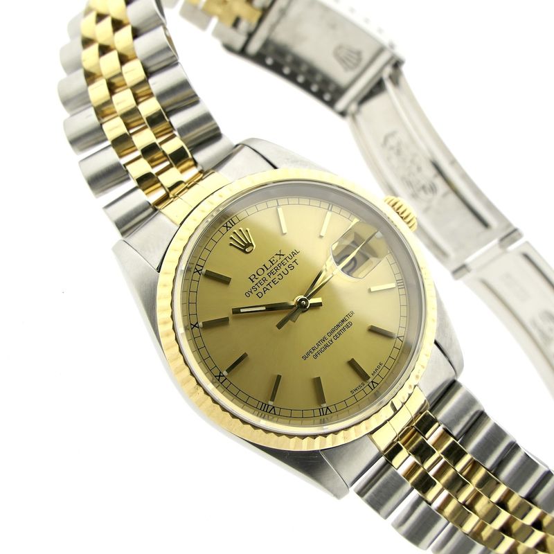 Image 11 of Rolex Datejust 16233; Automatic gold/steel watch