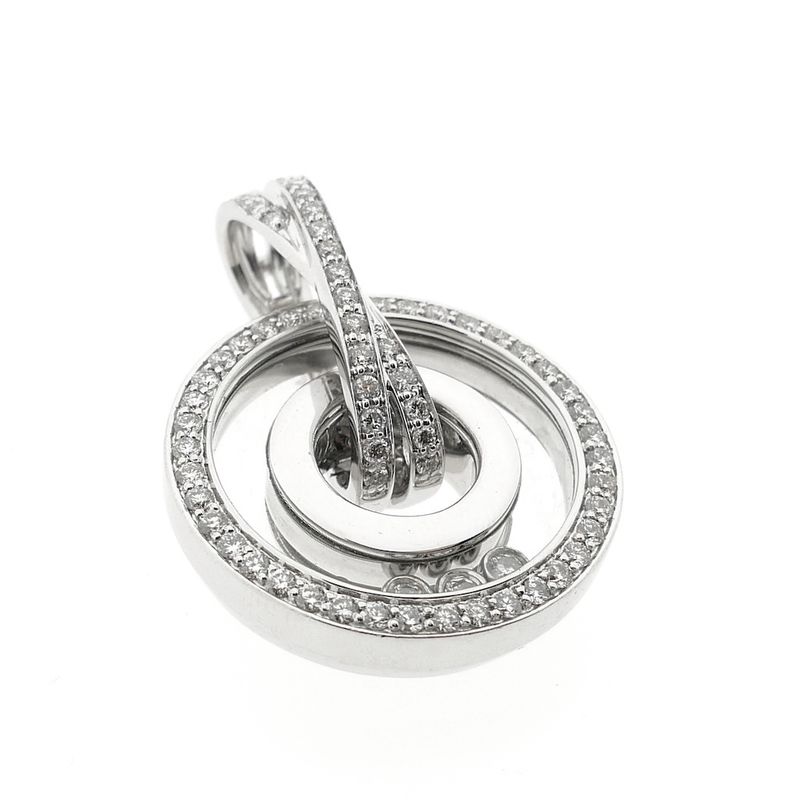 Image 2 of White gold pendant with diamonds