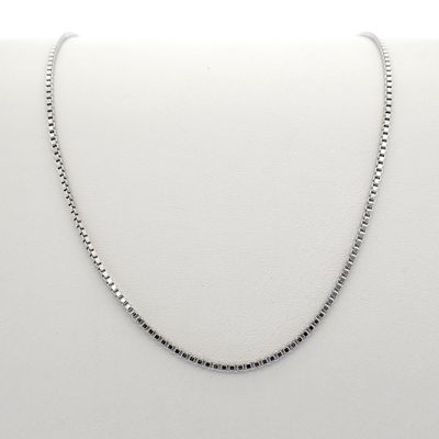 Image 1 of White gold Venetian chain | 40 cm