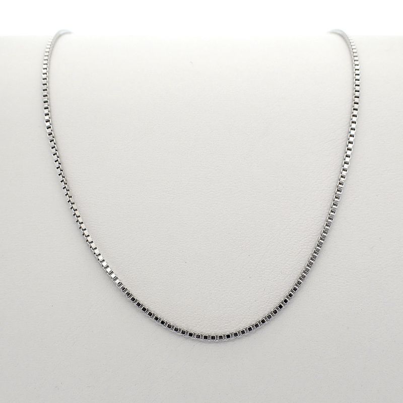 Image 1 of White gold Venetian chain | 40 cm