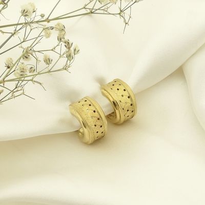 19.2 carat gold semi-circular earrings; Ø 16.5 mm Image 2 of 19.2 carat gold semi-circular earrings; Ø 16.5 mm