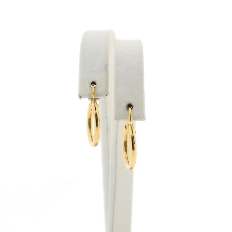 Image 2 of Gold earrings; Ø 14 mm