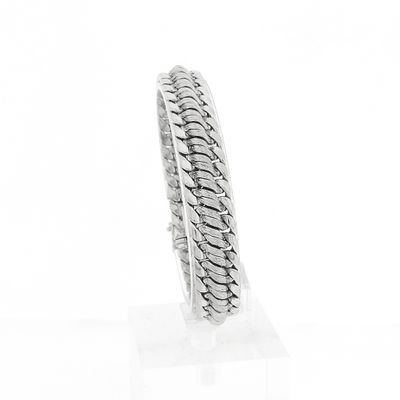 Exclusive white gold French gourmet bracelet | 19.5 cm Image 1 of Exclusive white gold French gourmet bracelet | 19.5 cm