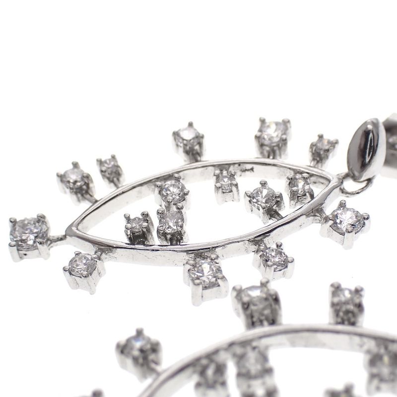 Image 3 of Silver earrings with zirconia