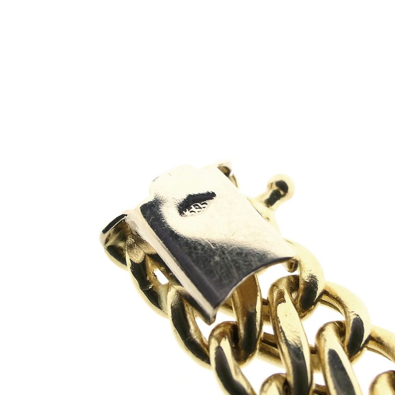Afbeelding 7 van Gouden Franse gourmetschakel armband | 19 cm