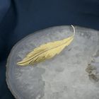 Image 8 of Gold feather brooch