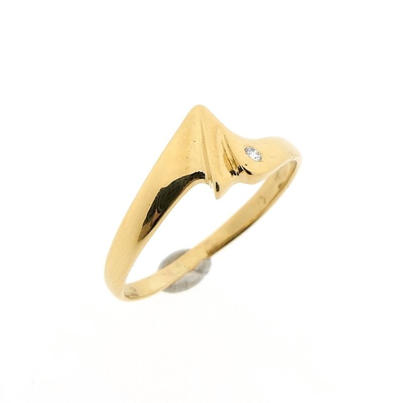 Image 1 of Gold ring with diamond 0.01 ct.