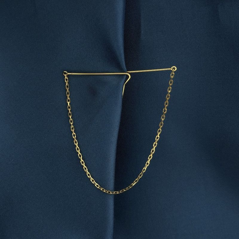 Image 6 of Vintage gold tie chain; Men