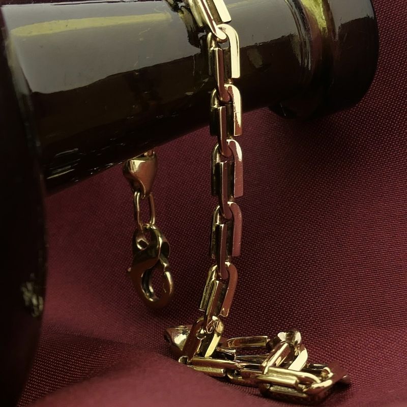 Image 7 of Two-tone gold fantasy link bracelet