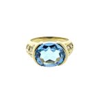 Image 3 of Gold ring with topaz and diamond