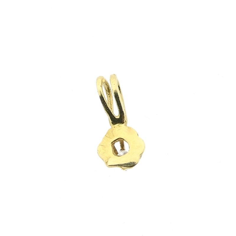 Image 3 of Gold minimalist pendant with diamond; 0.015 ct.